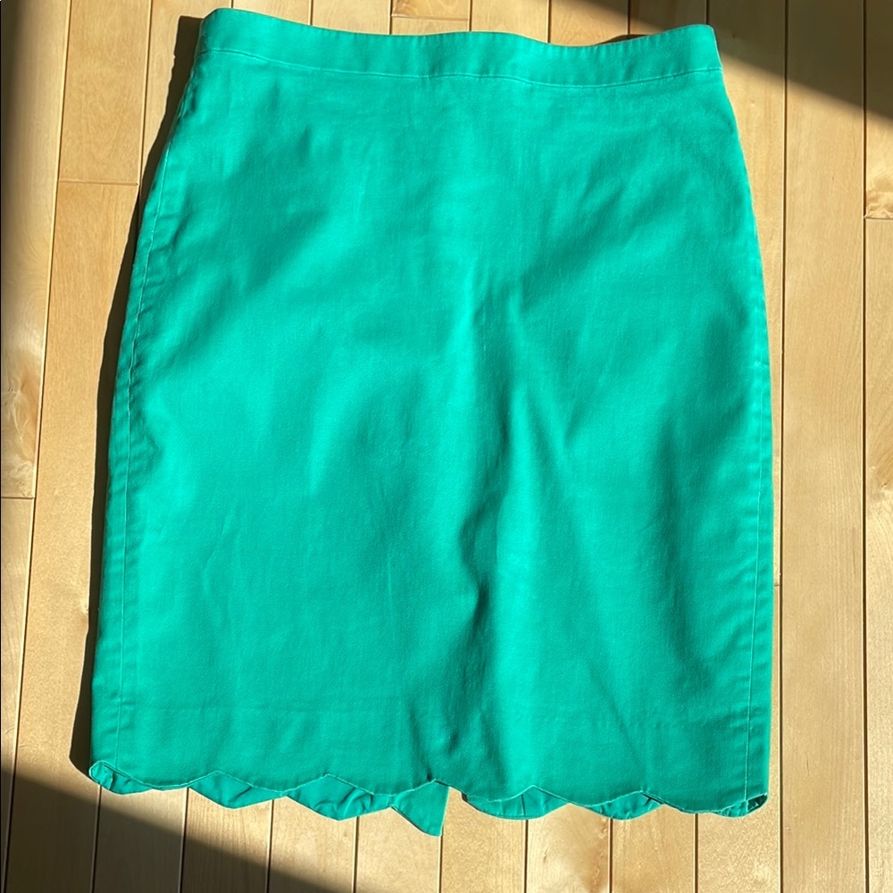 Jcrew scalloped hem Pencil Skirt